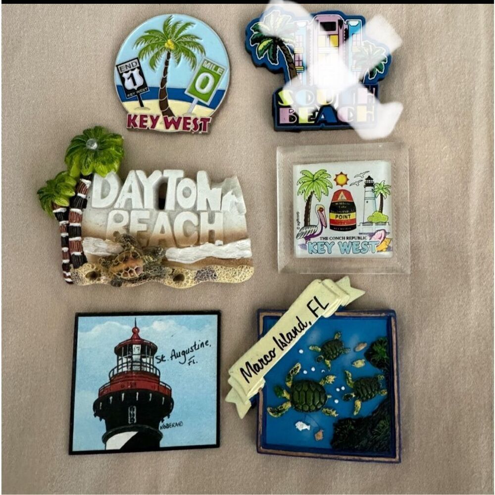 Lot of 5 Florida magnets